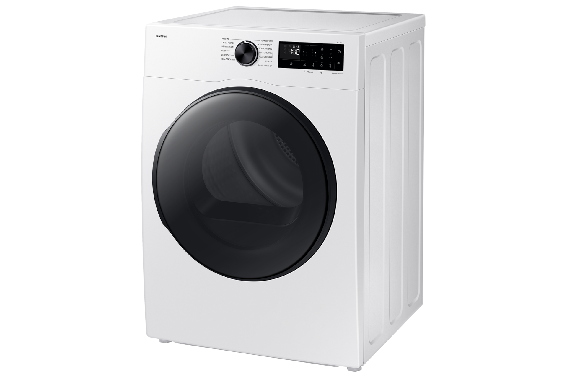 Laundry Dryer 11kg with Sensor Dry and Reversible Door, Black R-Perspective White 