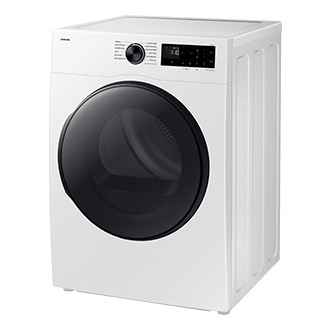 Laundry Dryer 11kg with Sensor Dry and Reversible Door, Black R-Perspective White 