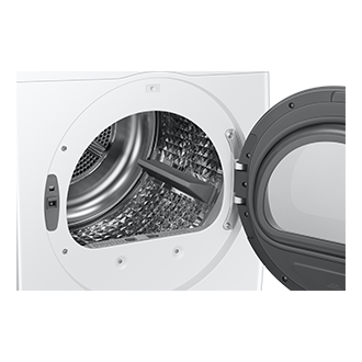 Laundry Dryer 11kg with Sensor Dry and Reversible Door, Black Detail-Drum White 
