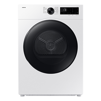 Laundry Dryer 11kg with Sensor Dry and Reversible Door, Black Front White 