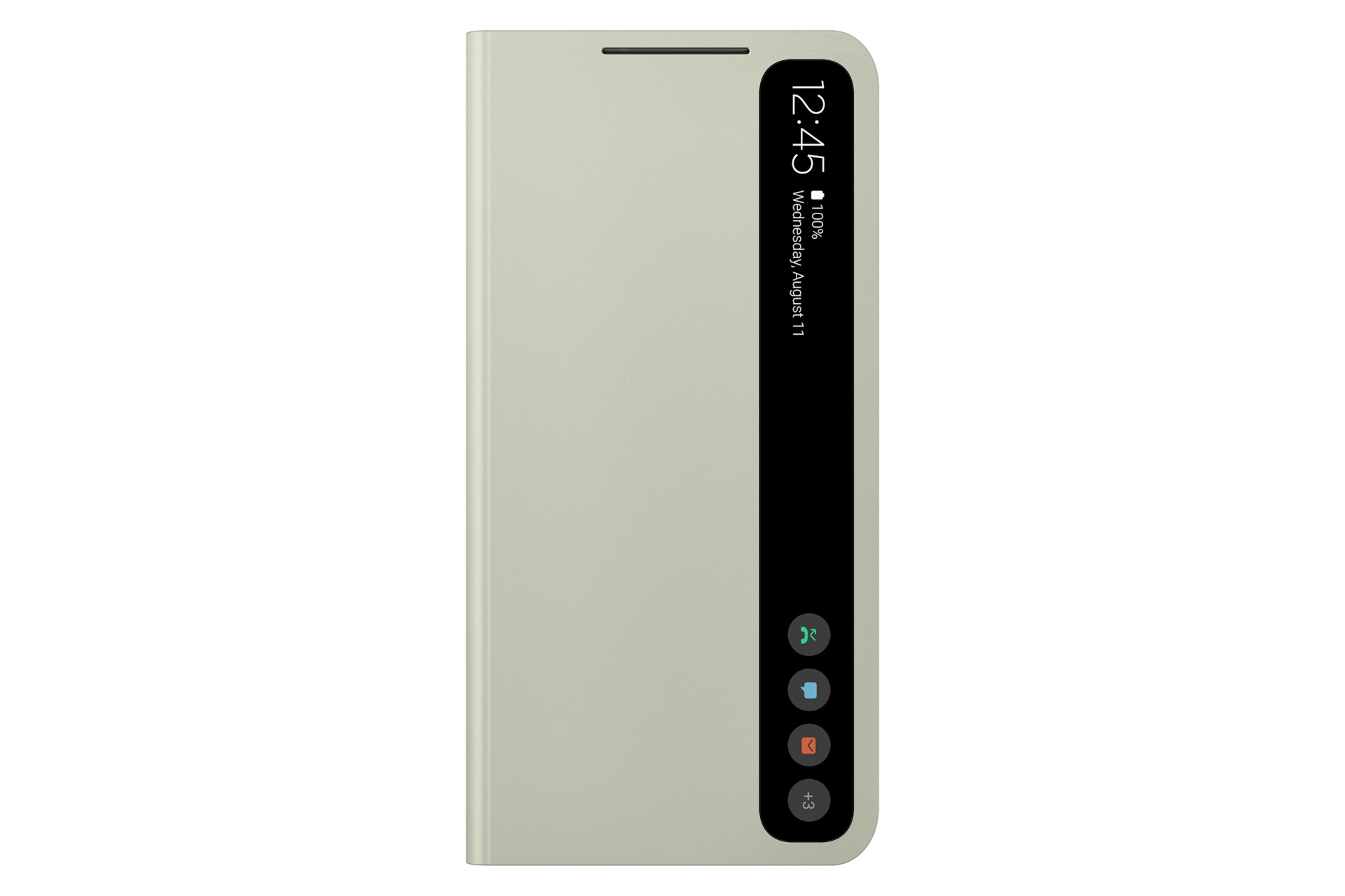 S21 FE Smart Clear View Cover Olive