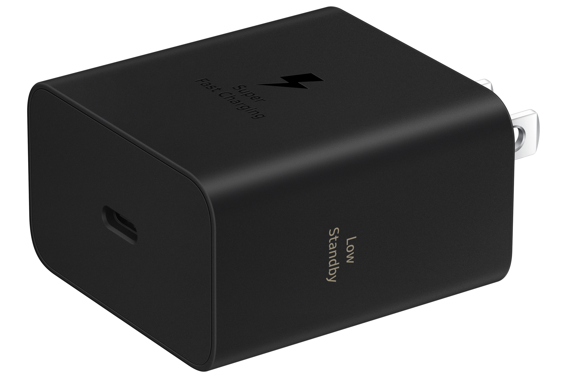 60W Power Adapter (Black) L-Perspective Black 
