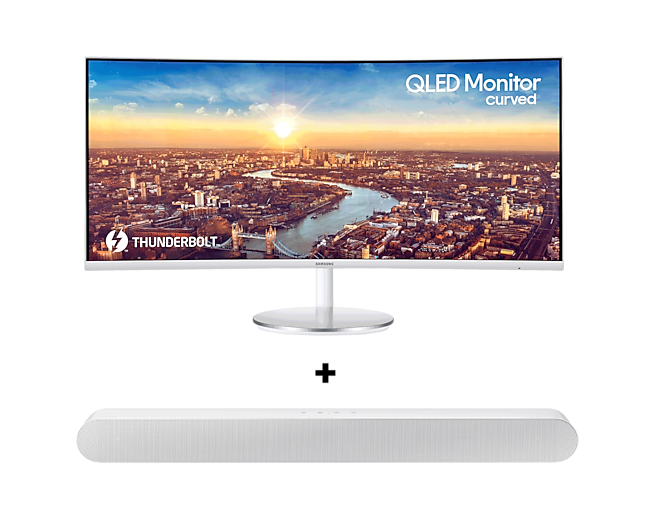 Monitor Curvo 34 QLED + Barra de Sonido 5.0
