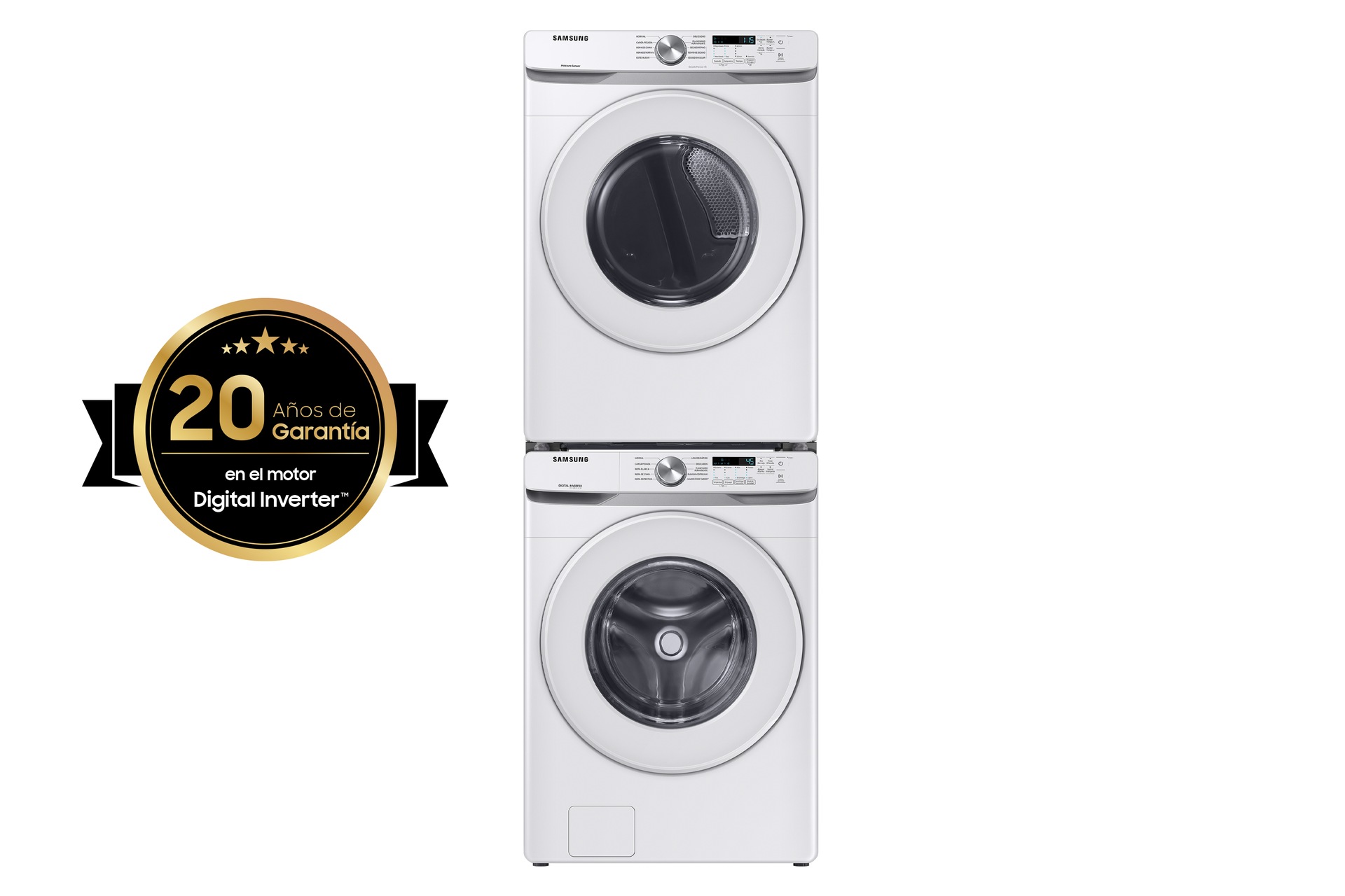 Samsung Lavadora Secadora 2 en 1 con Lavado Inteligente 20 Kg / 10 Kg /  WD20T6000GV