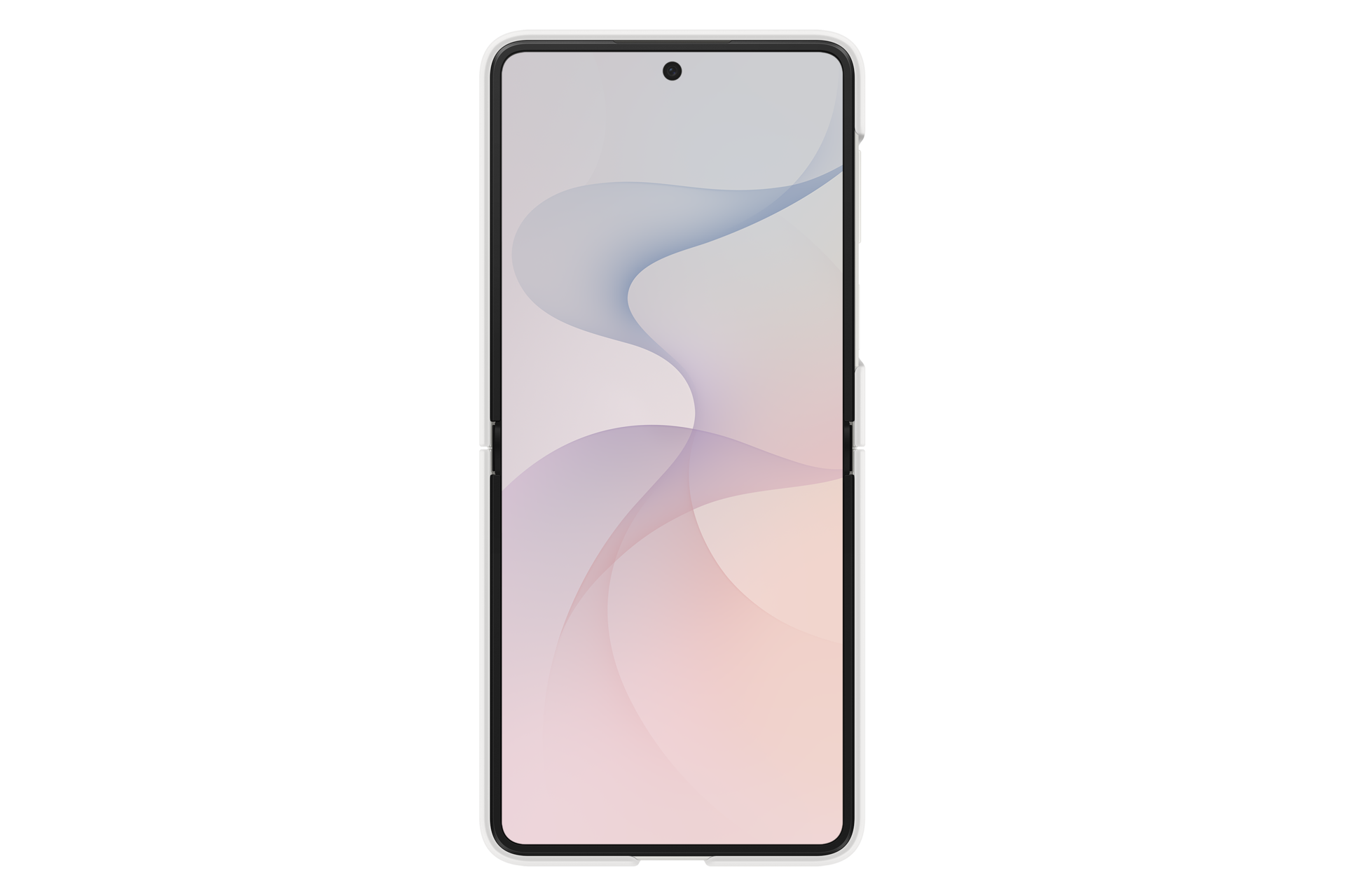 Galaxy Z Flip8 Silicone Ring Magnet Case Back Cream 