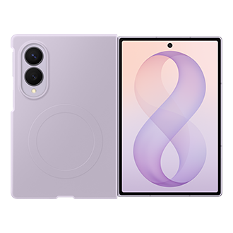 Galaxy Z Fold8 Silicone Magnet Case Front2 Lavender 
