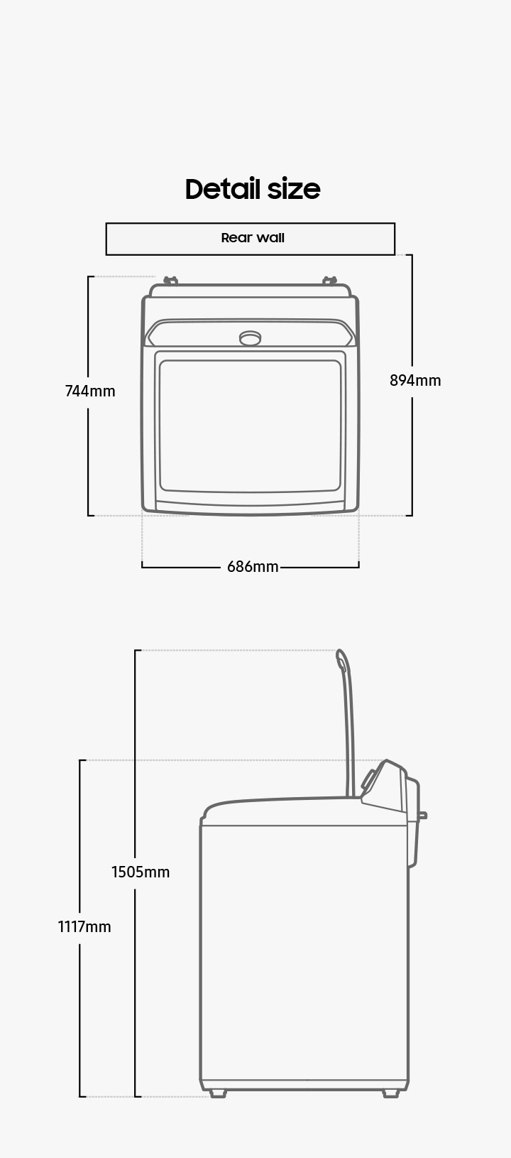 Funda Para Lavadoras Samsung Wa19a3351gy/ax 19kg Vinipiel