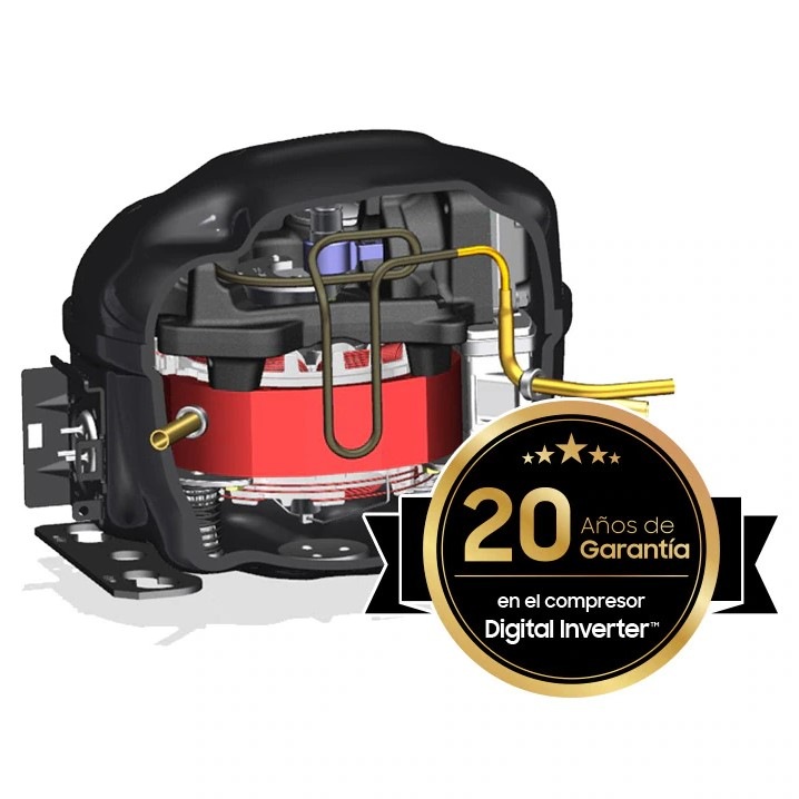 The refrigerator engine has a 20-year warranty on the Digital Inverter Compressor.