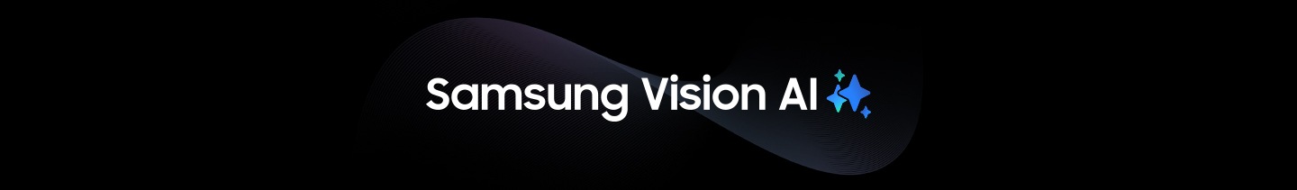 Las palabras Samsung Vision AI con el logotipo de Samsung AI.