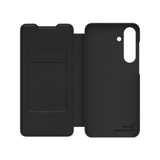 Galaxy S25FE Wallet Flip Case FrontOpen Black 