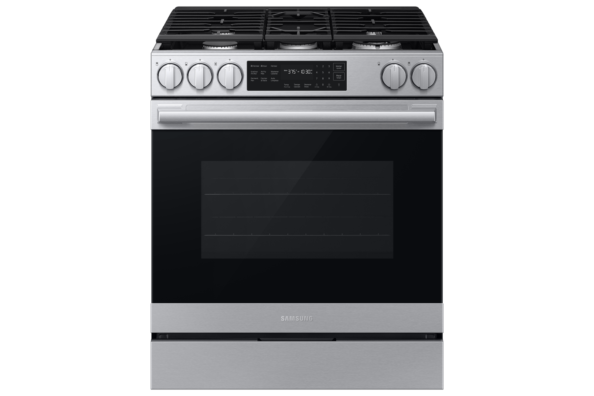 Estufa de piso Bespoke 5 quemadores Air Fry MAX, SmartThings 6.0 cu.ft. Acero Inoxidable