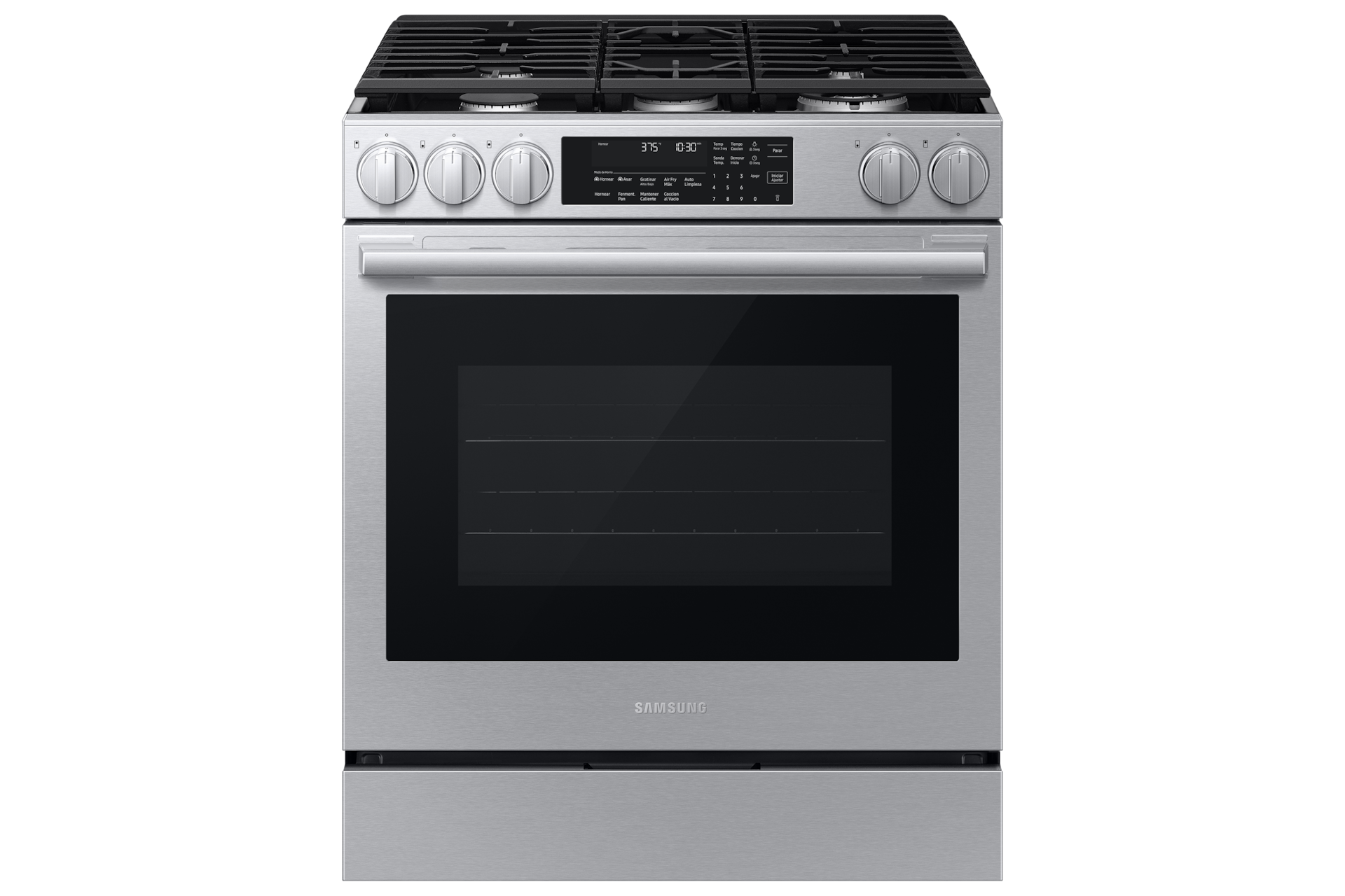 Estufa de piso Bespoke 5 quemadores Air Fry MAX, cierre suave, SmartThings 6.0 cu.ft.