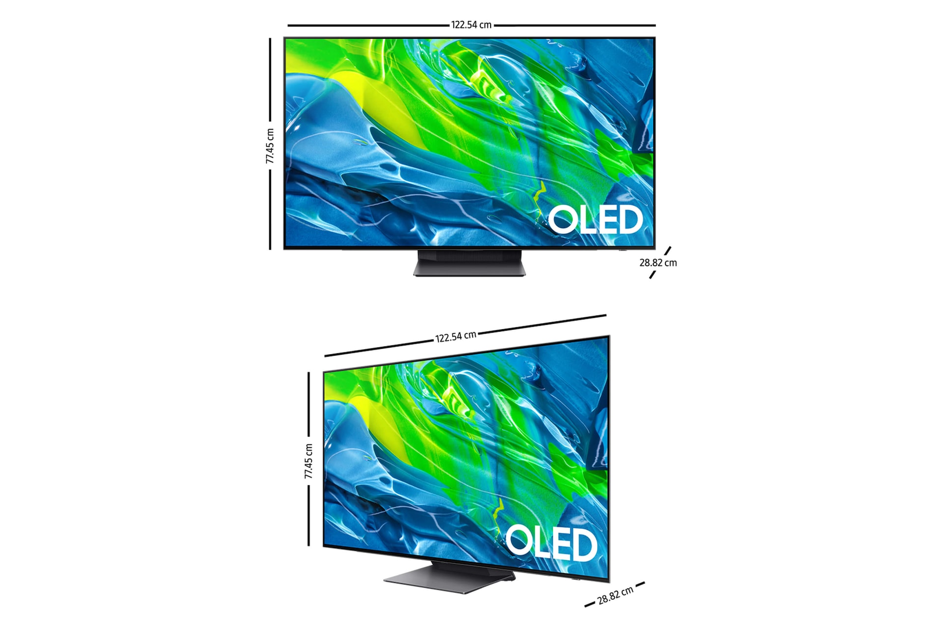 Medidas Pantalla Samsung OLED QN55S95BAFXZX 