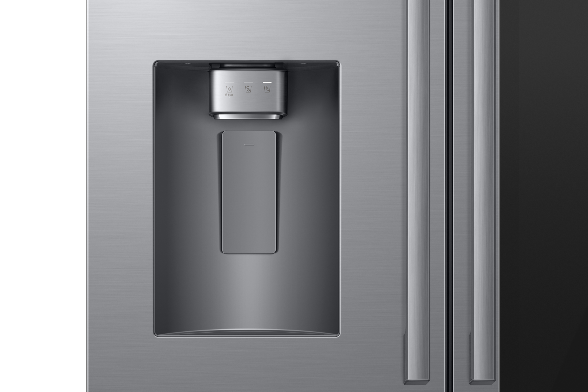 French Door Refrigerator Auto View 28.5 cu.ft External-Water-and-ice-Dispenser Silver 