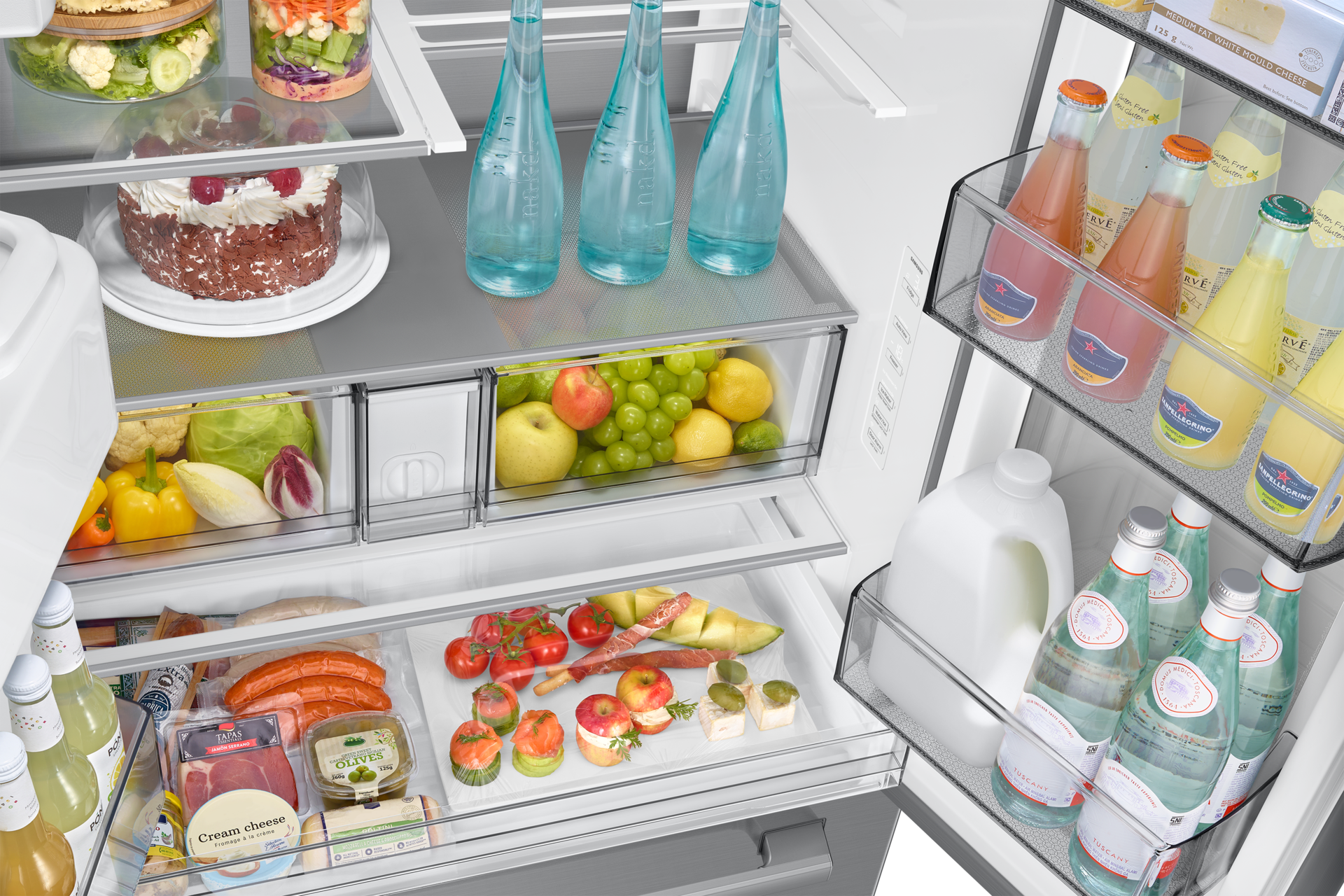 French Door Refrigerator Auto View 28.5 cu.ft Pantry-Display Silver 