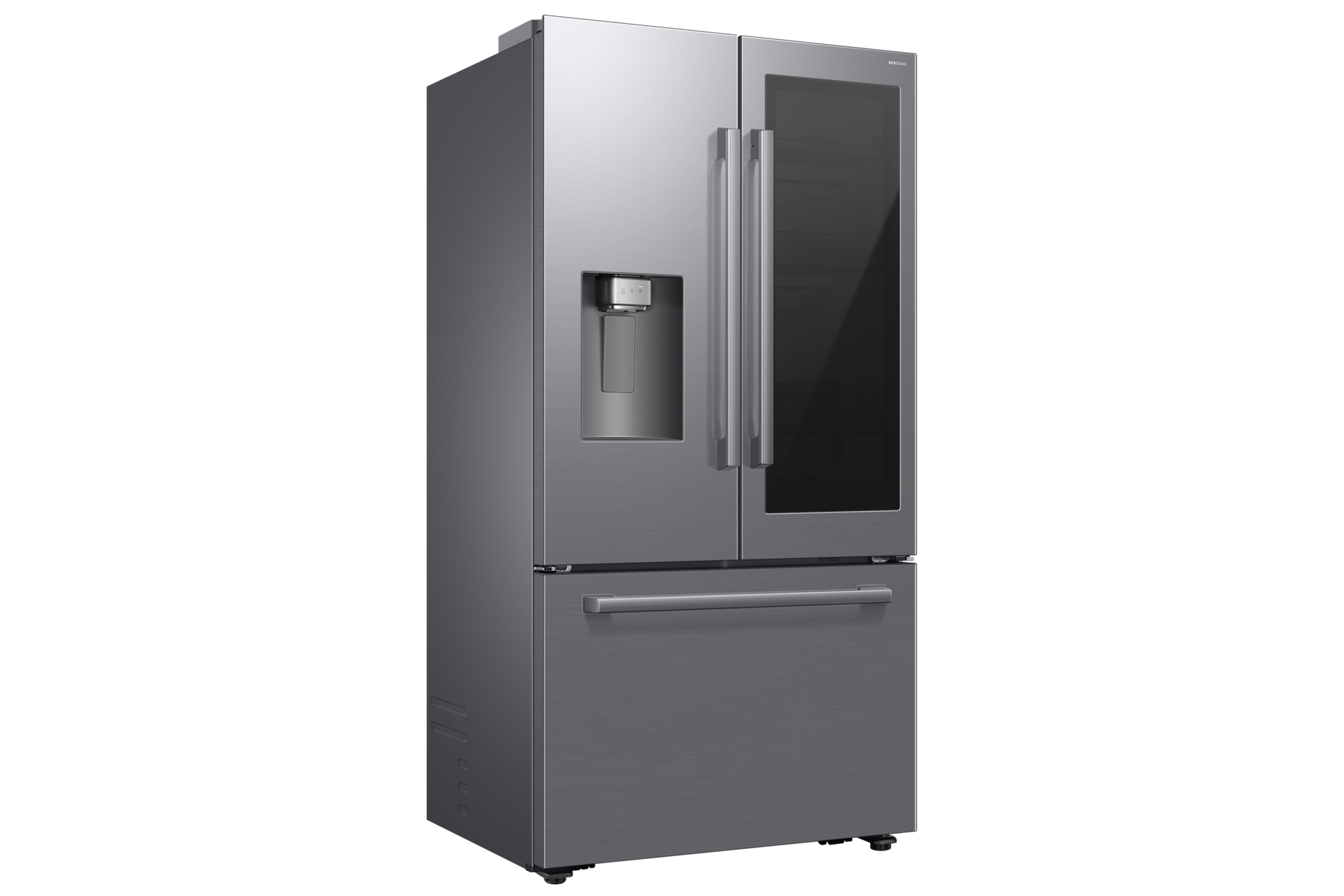 French Door Refrigerator Auto View 28.5 cu.ft L-Perspective Silver 
