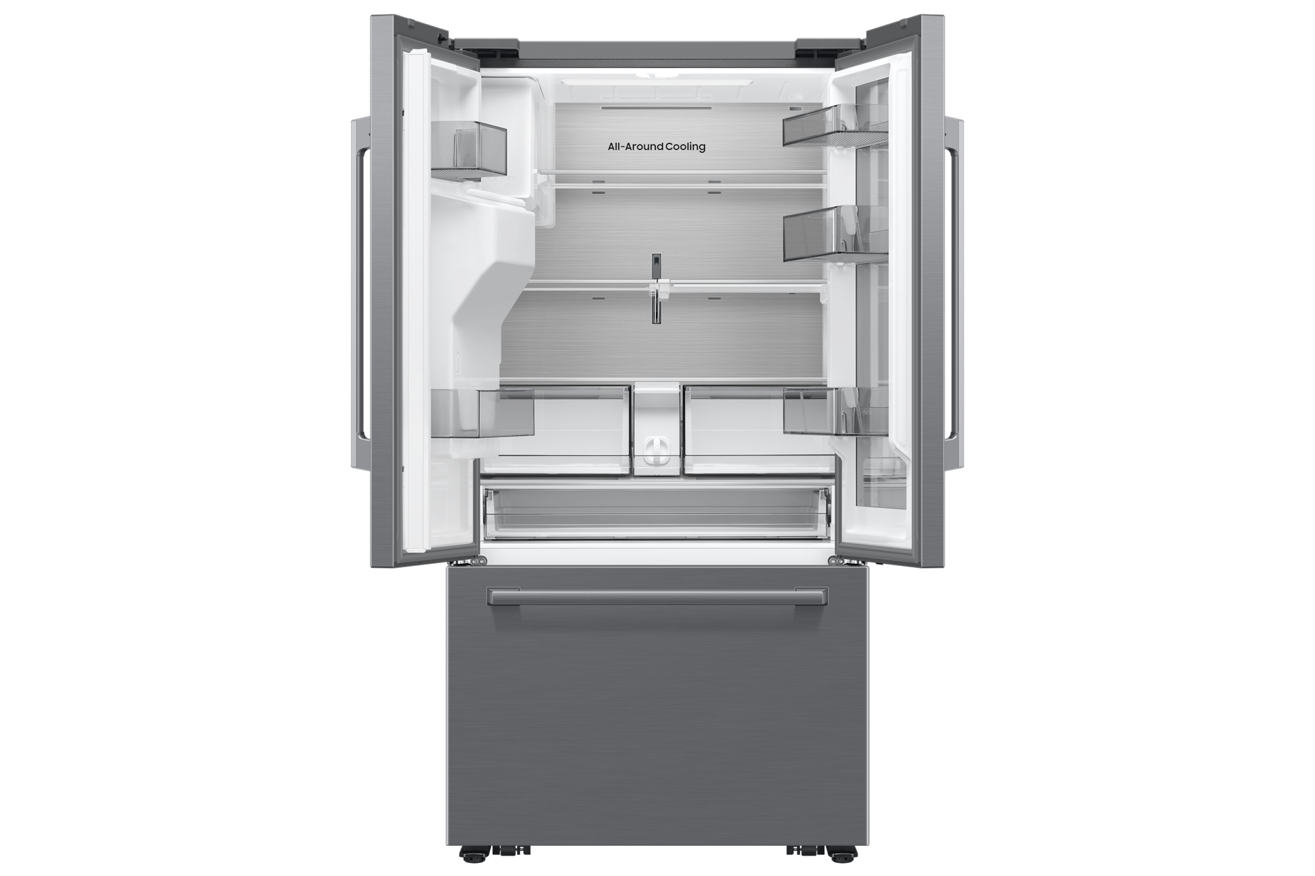 French Door Refrigerator Auto View 28.5 cu.ft Front-Open Silver 