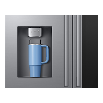 French Door Refrigerator Auto View 28.5 cu.ft External-Water-and-ice-Dispenser2 Silver 