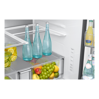 French Door Refrigerator Auto View 28.5 cu.ft Slide-in-Shelf-Food Silver 