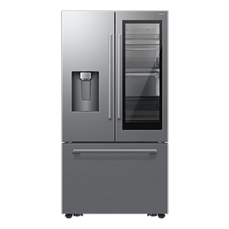 French Door Refrigerator Auto View 28.5 cu.ft Front-On Silver 
