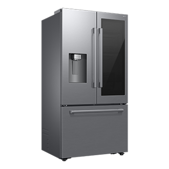 French Door Refrigerator Auto View 28.5 cu.ft L-Perspective Silver 
