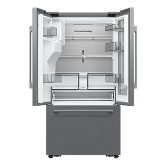 French Door Refrigerator Auto View 28.5 cu.ft Front-Open Silver 