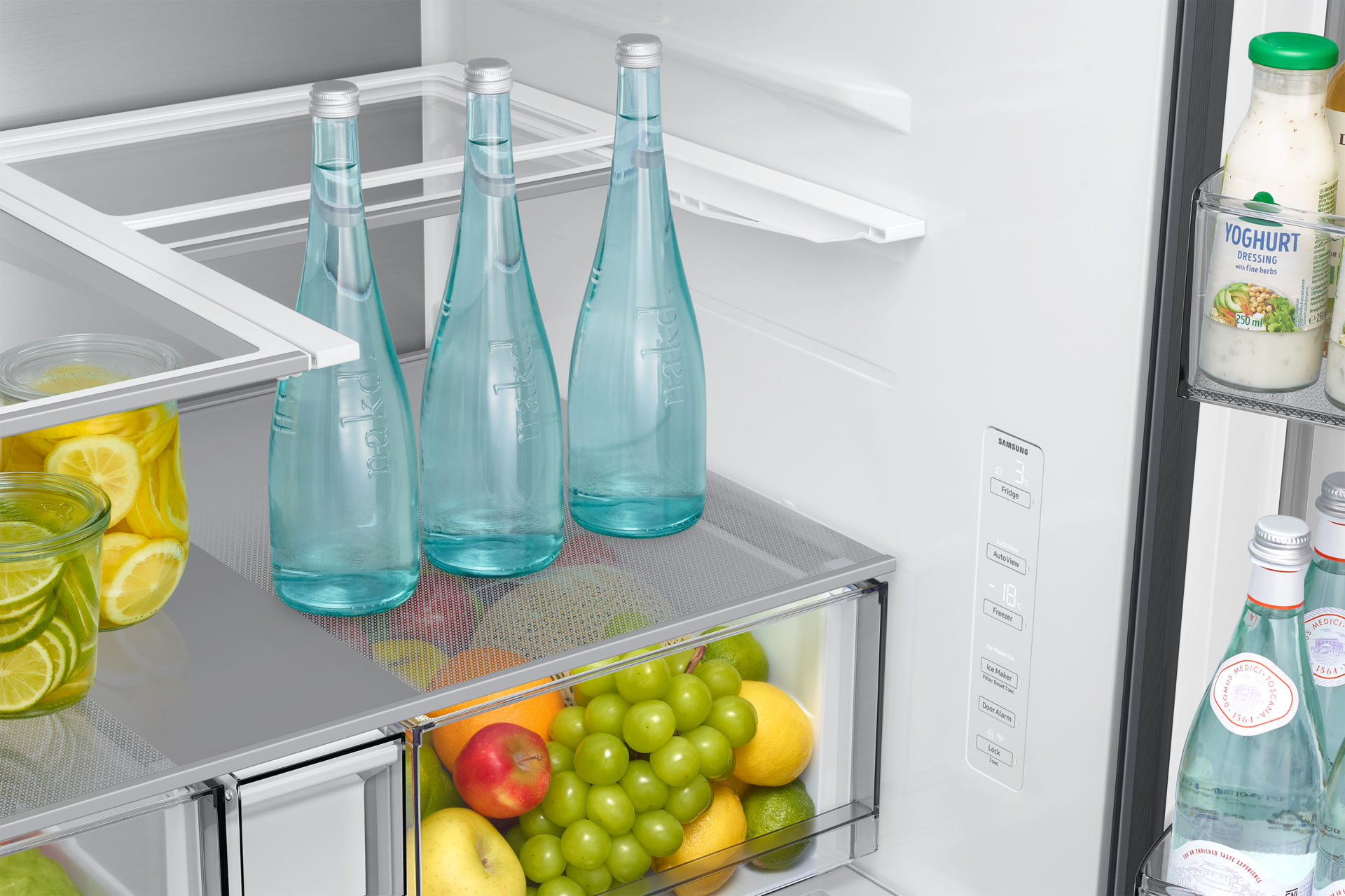 FDR Refrigeraotr RF80H36_RF80H30JDTEM Auto View 836L Slide-in-Shelf-Food Silver 