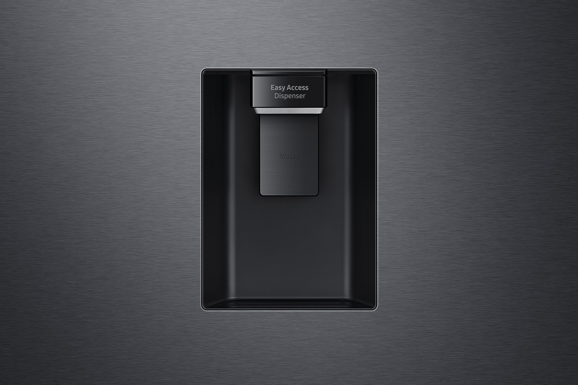 Top Mount Freezer Refrigerator AI Energy Mode 490L Detail-Dispenser Black 