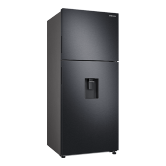 Top Mount Freezer Refrigerator AI Energy Mode 490L L-Perspective Black 