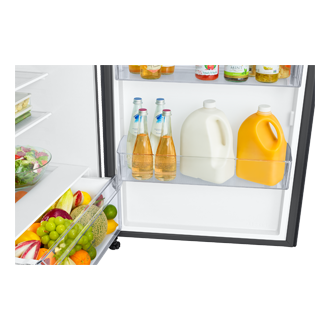 Top Mount Freezer Refrigerator AI Energy Mode 490L Detail-Gallon-Door-Bin Black 