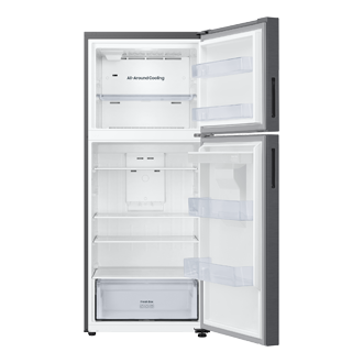 Top Mount Freezer Refrigerator AI Energy Mode 490L Front-Open Silver 