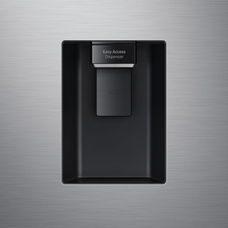 Top Mount Freezer Refrigerator AI Energy Mode 490L Detail-Dispenser Silver 