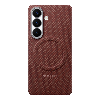 Galaxy S26 Carbon Magnet Case Front Red 
