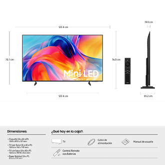55" Mini Led M70HAF 4K Vision AI Smart TV (2026) Negro titanio