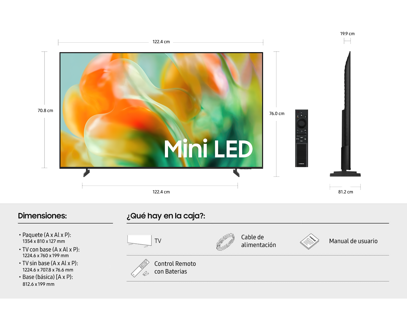 Pantalla 55" Mini Led M80HAF 4K Vision AI Smart TV (2026) Negro
