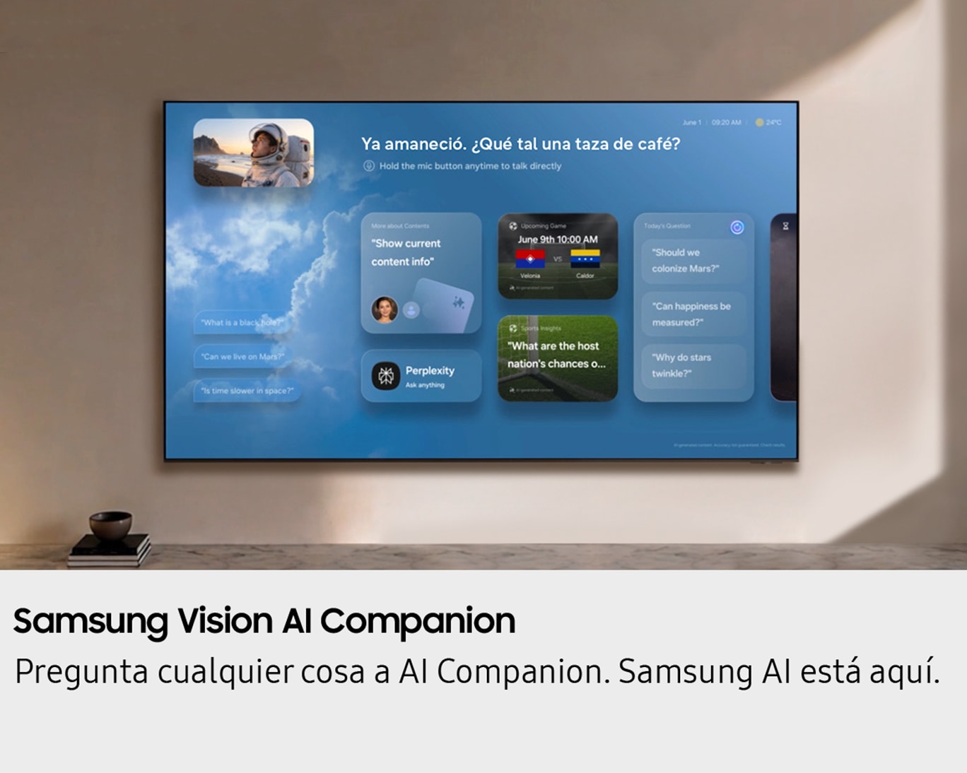 Pantalla 75" Mini Led M80HAF 4K Vision AI Smart TV (2026) Negro