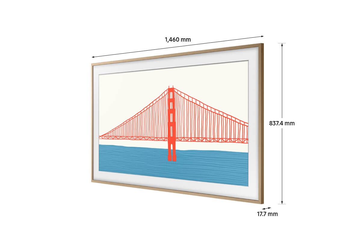 Dimensiones de marco Samsung Customizable Frame VG-SCFA.