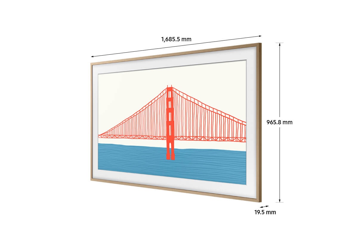 Dimensiones de marco Samsung Customizable Frame VG-SCFA.