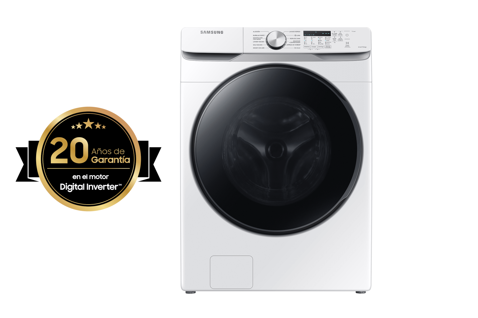 Samsung Lavadora Secadora 2 en 1 con Lavado Inteligente 20 Kg / 10 Kg /  WD20T6000GV