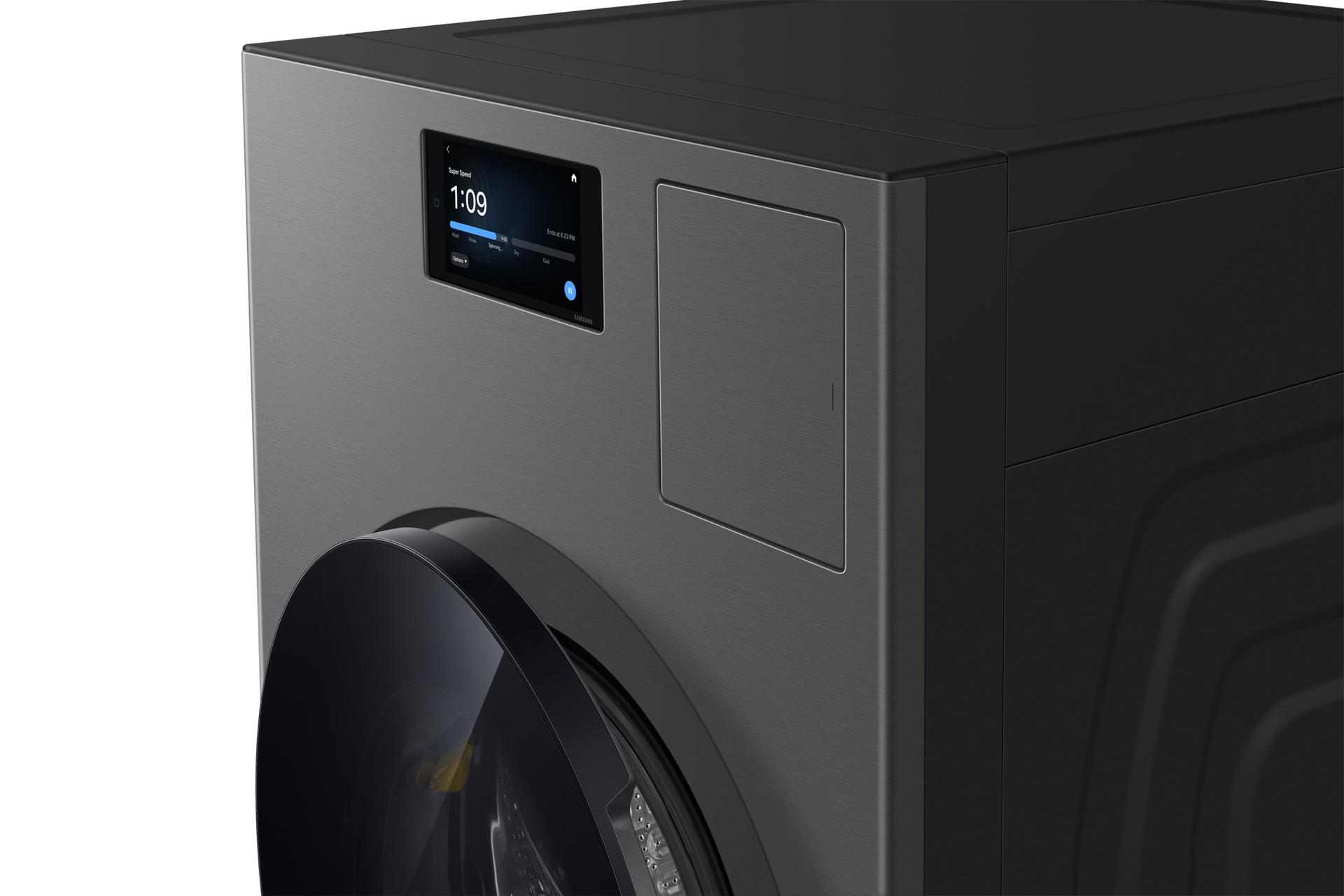 Bespoke AI Laundry (Combo) All in One Combo 25kg + 20kg R-Perspective-Detail1 Dark Gray 