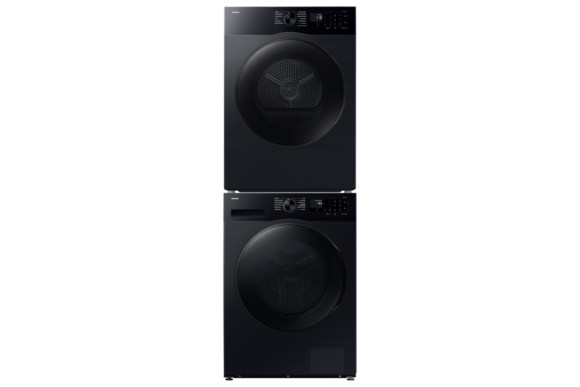 Laundry 13 kg with AI Energy Mode and Super Speed, Black Stack-Front-Door-Closed Black 