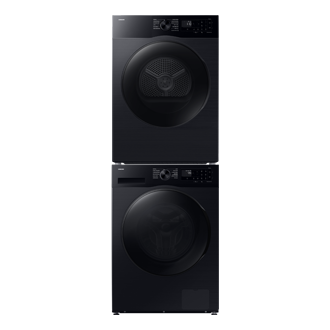 Laundry 13 kg with AI Energy Mode and Super Speed, Black Stack-Front-Door-Closed Black 