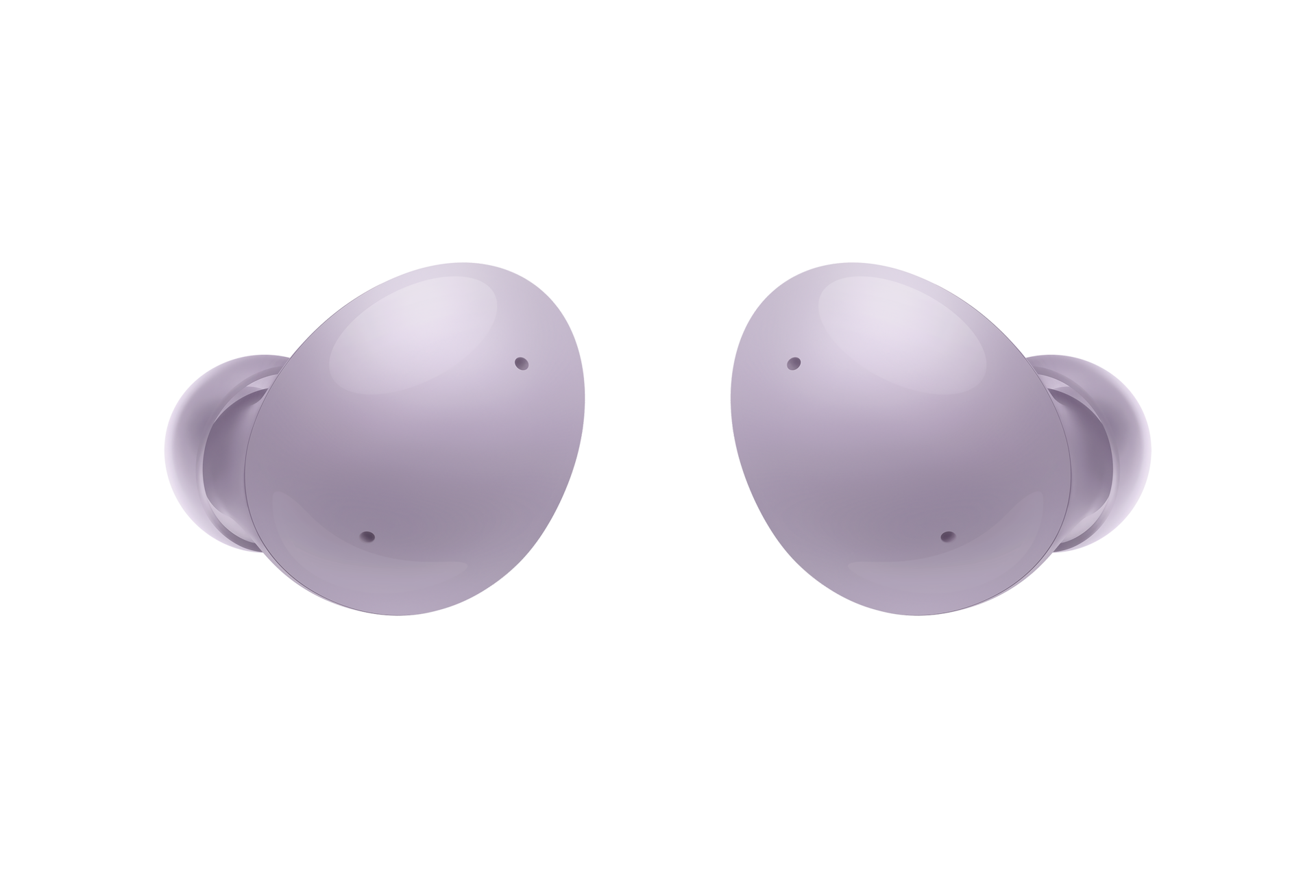 Samsung Galaxy Buds 2 Lavender seen from front
