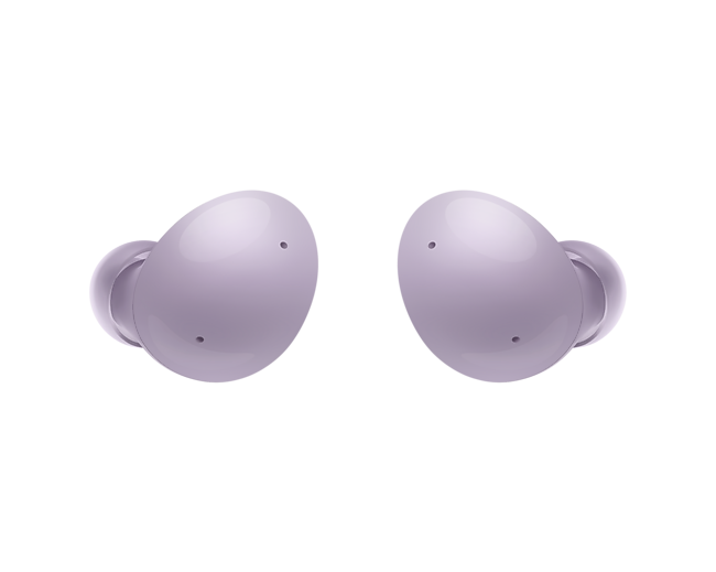 Samsung Galaxy Buds 2 Lavender seen from front
