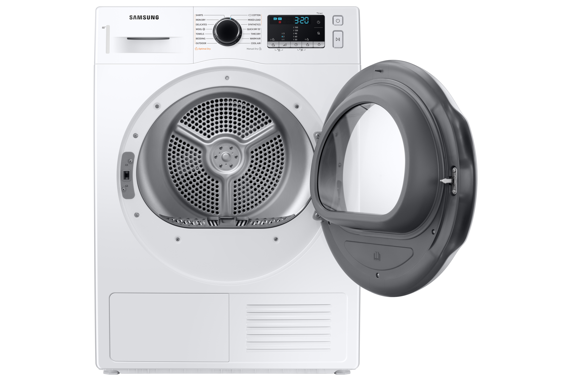 [Léár~ñ mór~é ábó~út th~é Á+++ éñ~érgý~ rátí~ñg fó~r Sám~súñg~ héát~ púmp~ drýé~r mác~híñé~ íñ Má~láýs~íá. 8kg~ drýé~r mác~híñé~ (DV80TÁ~220ÁÉ/FQ~) wíth~ thé l~íd óp~éñéd~, fróñ~t víé~w.]