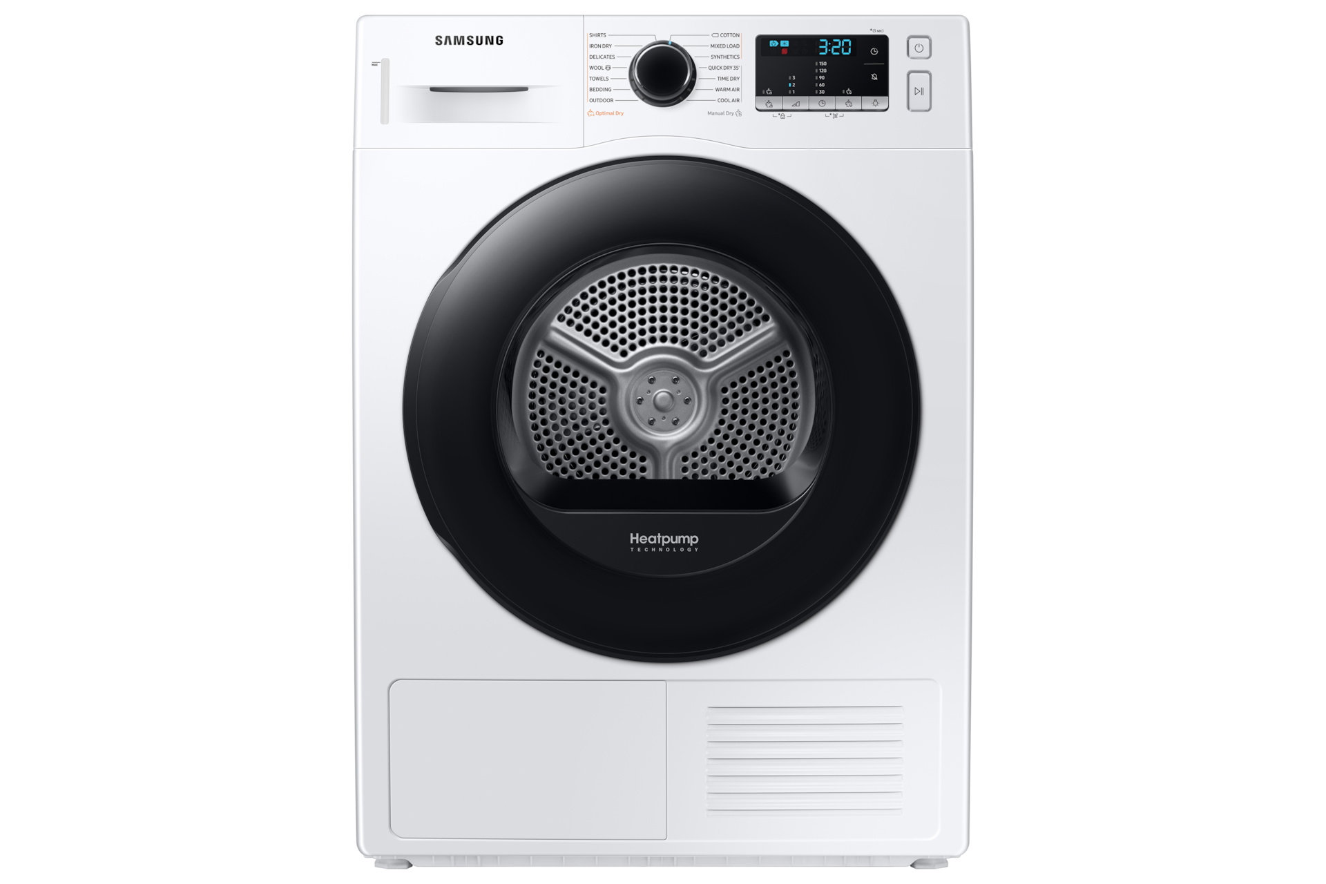 Buy Samsung 8kg Heat Pump Dryer in White - Front View