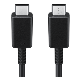 Samsung Cable Type C supports up to 100W (20V, 5A) fast charging output. The 5A Type C to C cable (1m) heads in black