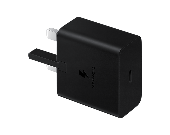 Buy 15W PD Power Adapter at Samsung Malaysia official store at best price now. A black adapter is seen at an angle with the top facing front