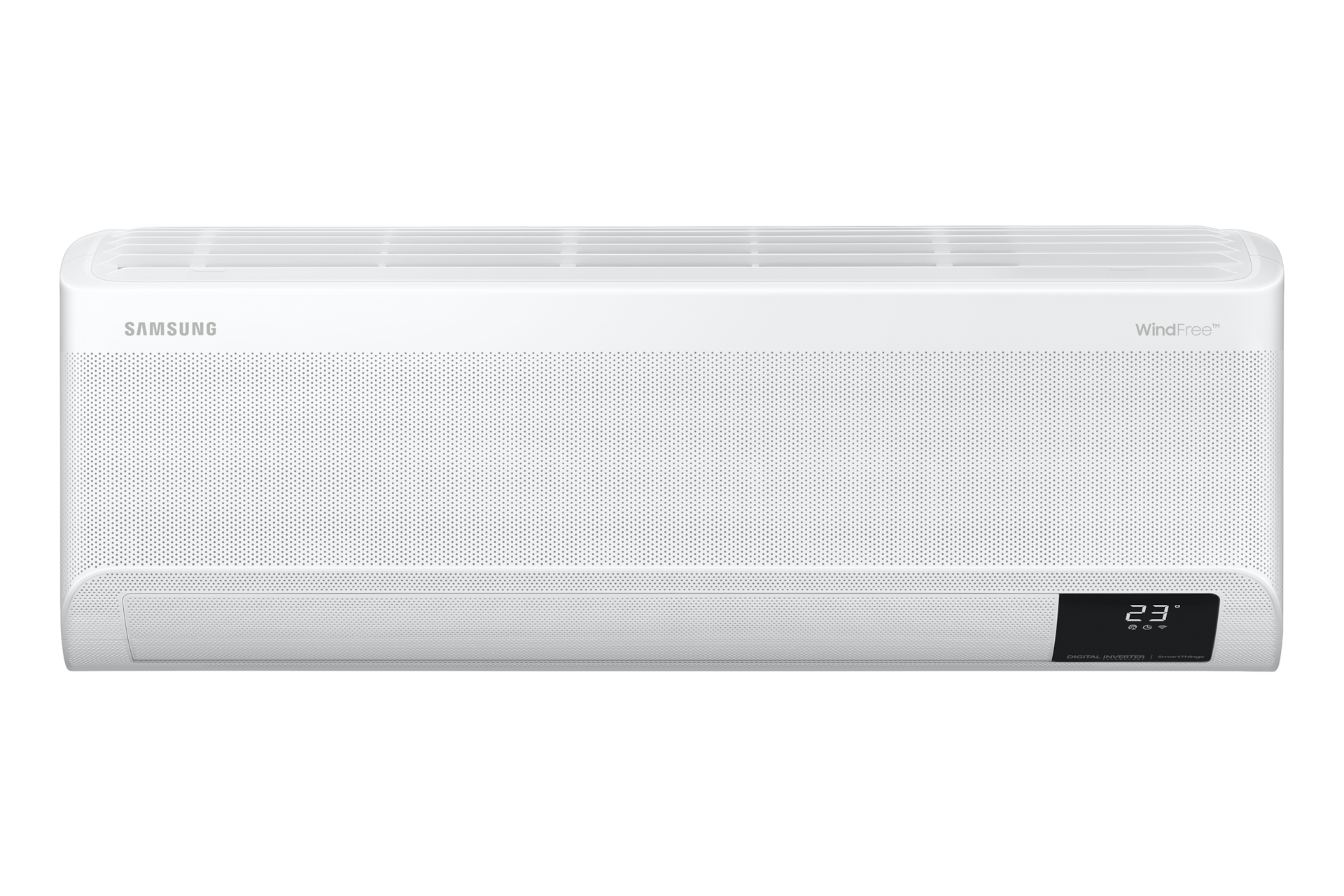 Take a close look at the front in white of Samsung WindFree Deluxe 1.5 HP Air Conditioner 2022 (F-AR1-3BYFAMWK) & explore this digital inverter air conditioner!