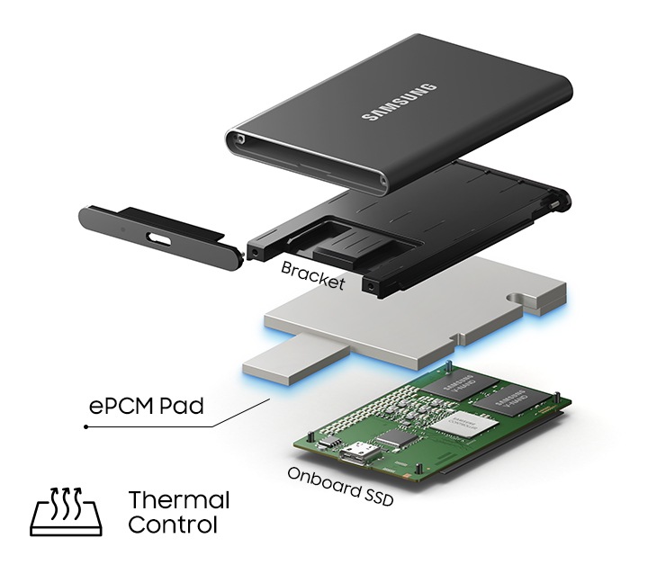 You can use Samsung Portable SSD T7 without worrying about overheating. Explore more information & check out the price of 1TB memory card at Samsung Malaysia!